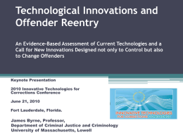 Technological Innovations and Offender Reentry: An