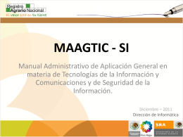 Diapositiva 1 - Registro Agrario Nacional