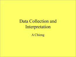 Data Collection and Interpretation
