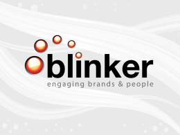 Diapositiva 1 - "Blinker . Engaging brands & people"
