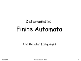 Languages and Finite Automata