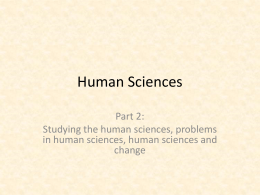 Human Sciences