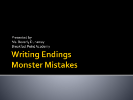 Writing Endings Monster Mistakes