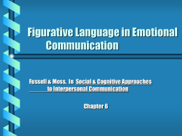 Figurative Language in Emotional Communication