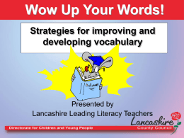 Wow Up Your Words! Strategies for improving and …