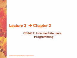 Lecture 2 Chapter 2 - University of Pittsburgh