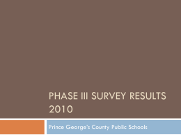 Phase III Survey Presentation
