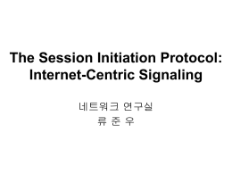 The Session Initiation Protocol: Internet