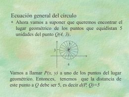 Ecuacion general de la circunferencia