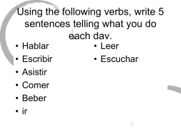 -er/-ir verbs with irregular “yo” forms