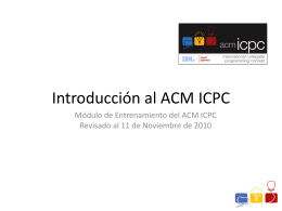 Introducción al ACM ICPC