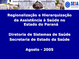 Slide sem título - Secretaria de Estado da Saúde do Paraná
