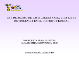 3. Ley de Acceso de las mujeres a una vida