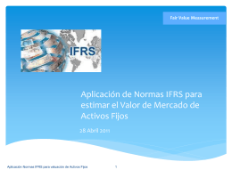Aplicación Normas IFRS Título 2 de la presentación