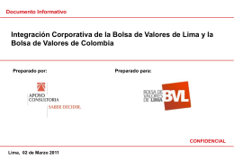 Diapositiva 1 - Bolsa de Valores de Lima