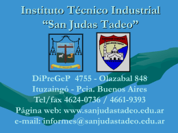 E.E.S.T. Nº1 MERLO - Instituto San Judas Tadeo