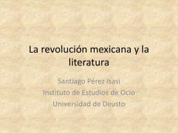 La literatura de la revolución mexicana