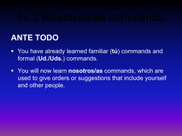 14.2 Nosotros/as commands