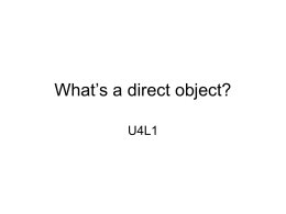 What`s a direct object?