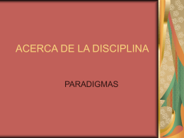 ACERCA DE LA DISCIPLINA