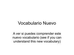 Vocabulario Nuevo