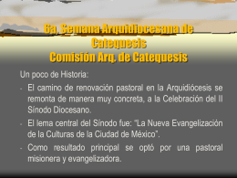Memoria de las Semanas Arquidiocesanas