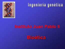 INGENIERÍA GENÉTICA - Dr. Alejandro Calanda