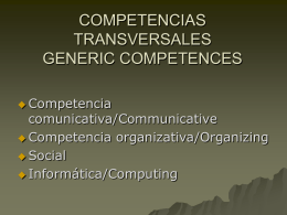 competencias transversales generic competences