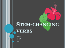 e-ie stem changing verbs