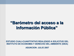 Más información sobre el Barómetro de Acceso a la