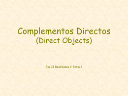 Esp.II direct object pronouns