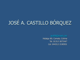 Presentación de José A. Castillo Bórquez