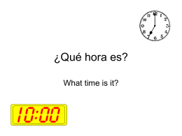 ¿Qué hora es? - WordPress.com