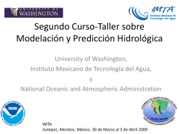 Primer Curso-Taller sobre Modelaje y Predicción Hidrológica