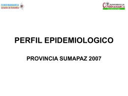 perfil epidemiologico provincia sumapaz 2007 demografia