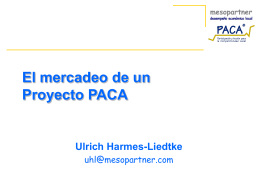Monitoring and Evaluation of PACA - PACA