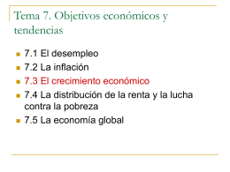 Tema 7. Objetivos económicos y tendencias