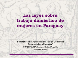 Las leyes sobre trabajo doméstico de mujeres en Paraguay