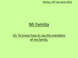 Mi Familia - Primary Resources