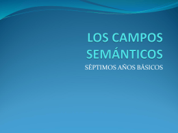 LOS CAMPOS SEMÁNTICOS SEMANA 3