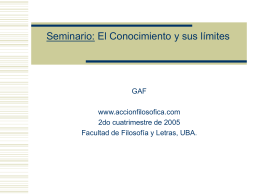 Seminario: Consecuencia Lógica: modelos y hechos modales