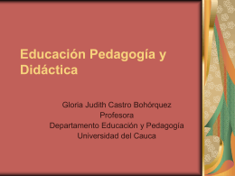 Educación Pedagogía y Didáctica
