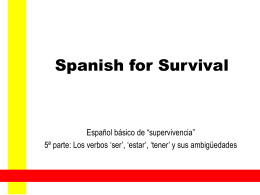 Spanish for Survival
