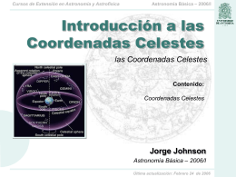 2006/I Cursos de Extensión en Astronomía y Astrofísica