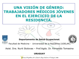 Visión de Genero, Médicos Residentes (PowerPoint - 1.5