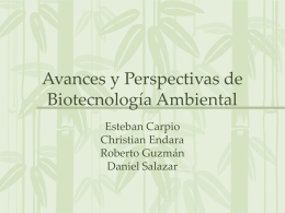 Avances y Perspectivas de Biotecnología Ambiental