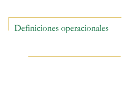 Definiciones operacionales