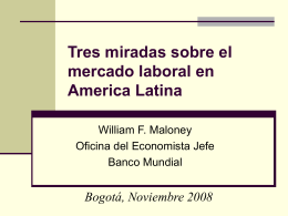 Tres miradas sobre el mercado laboral en America Latina