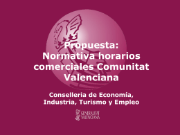 Normativa horarios comerciales Comunitat Valenciana