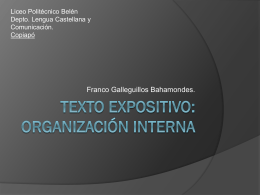 Texto Expositivo: Organización Interna